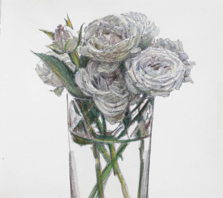 Original Contemporary Botanic Drawing by Victoria Alferonok