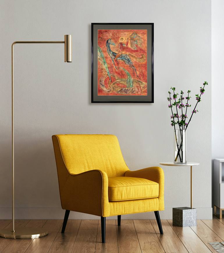 Original Contemporary Classical Mythology Painting by Victoria Alferonok