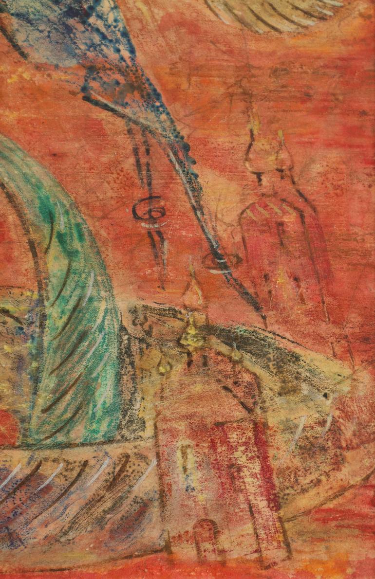 Original Contemporary Classical Mythology Painting by Victoria Alferonok