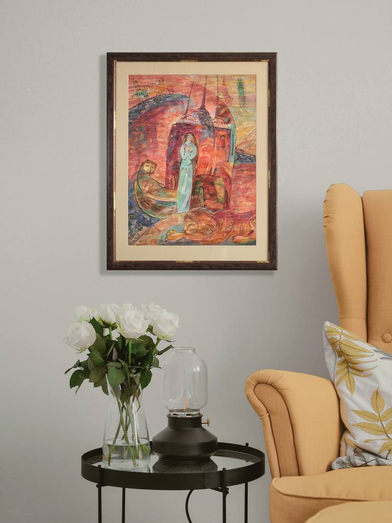 Original Contemporary Classical Mythology Painting by Victoria Alferonok