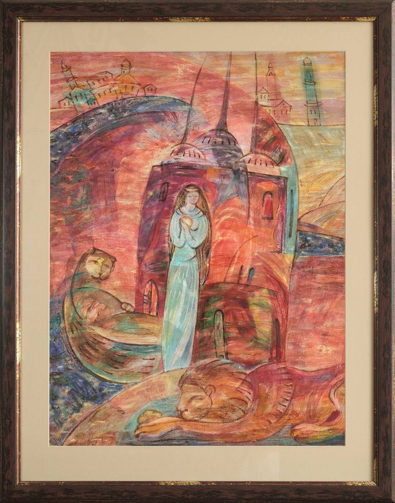 Original Contemporary Classical Mythology Painting by Victoria Alferonok