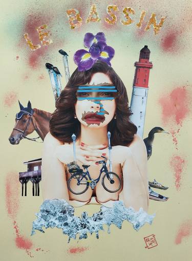 Original Contemporary Fantasy Collage by Eric Lafoy