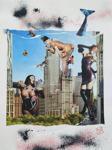 Original Contemporary Fantasy Collage by Eric Lafoy