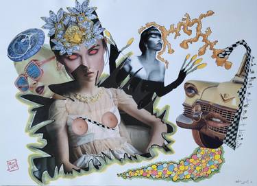 Original Abstract Fantasy Collage by Eric Lafoy