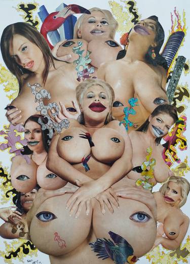 Original Pop Art Erotic Collage by Eric Lafoy