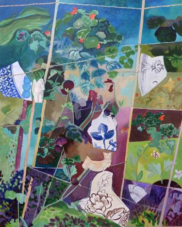 Original Abstract Garden Paintings by Jane Higginbottom