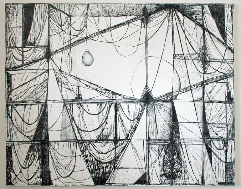 Original Black & White Abstract Paintings by Stuart Dodman