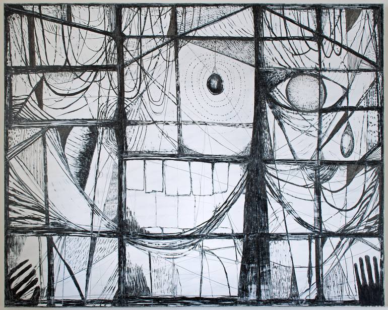 Original Black & White Abstract Paintings by Stuart Dodman