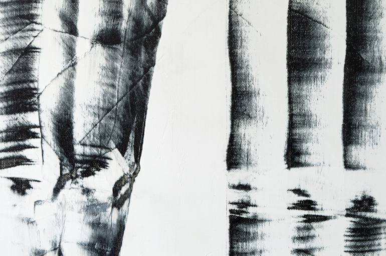 Original Black & White Abstract Painting by Stuart Dodman