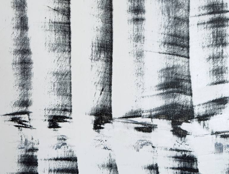 Original Black & White Abstract Painting by Stuart Dodman