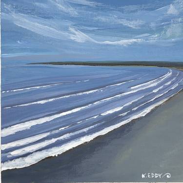 Original Expressionism Beach Painting by Kimberley Eddy