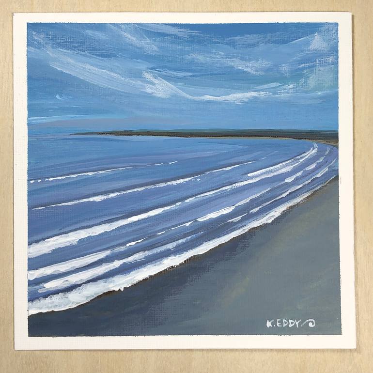 Original Expressionism Beach Painting by Kimberley Eddy