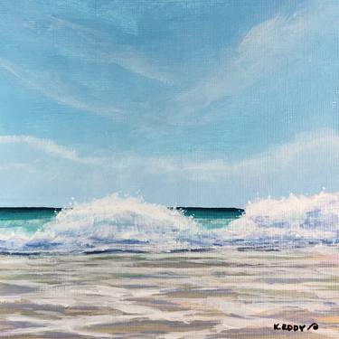 Original Expressionism Beach Painting by Kimberley Eddy