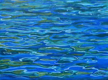 Print of Abstract Water Paintings by Kimberley Eddy