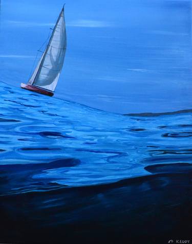 Original Realism Sailboat Paintings by Kimberley Eddy