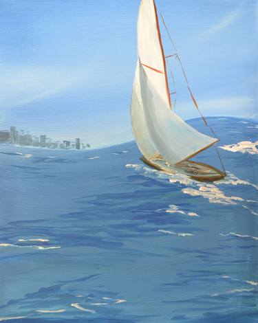 Print of Realism Sailboat Paintings by Kimberley Eddy