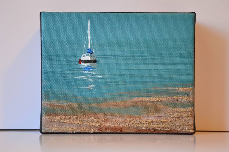 Original Realism Boat Painting by Kimberley Eddy