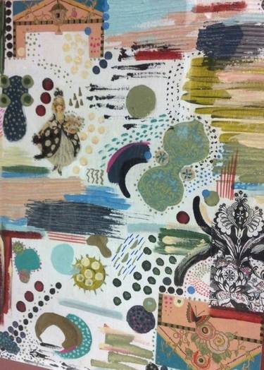 Print of Modern Geometric Collage by debbie Rappaport-Pine