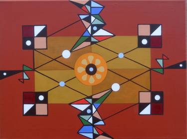 Original Abstract Geometric Paintings by Michael Safran