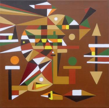 Original Abstract Geometric Paintings by Michael Safran