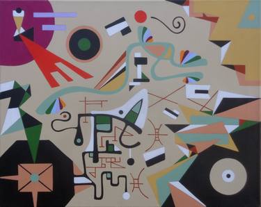 Original Art Deco Abstract Paintings by Michael Safran