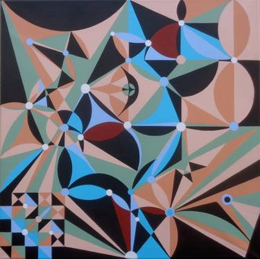 Original Art Deco Geometric Paintings by Michael Safran