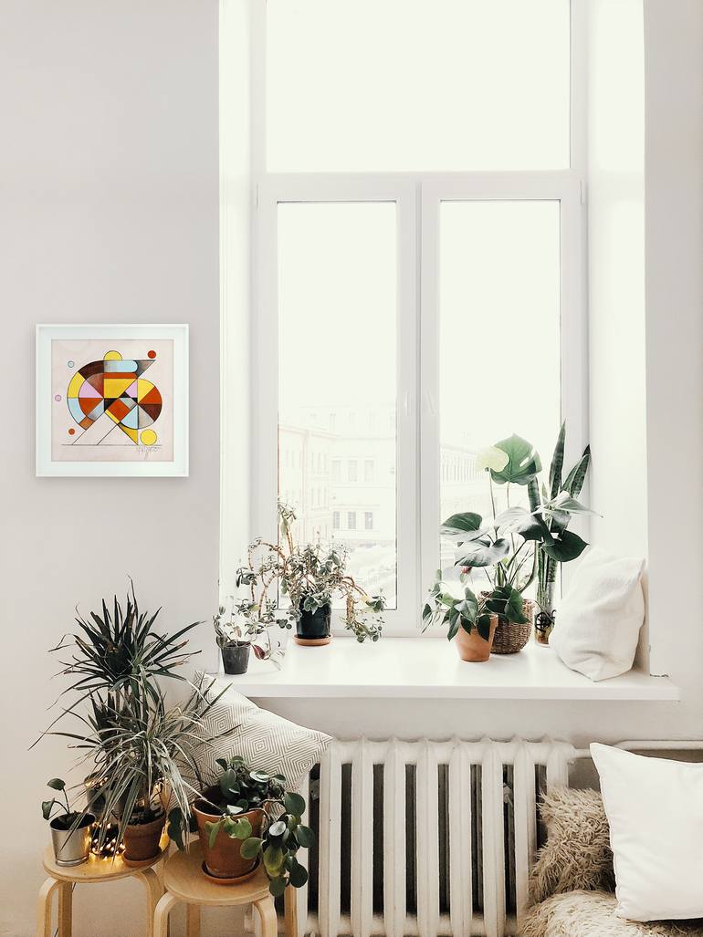 Original Abstract Geometric Painting by Antony Squizzato