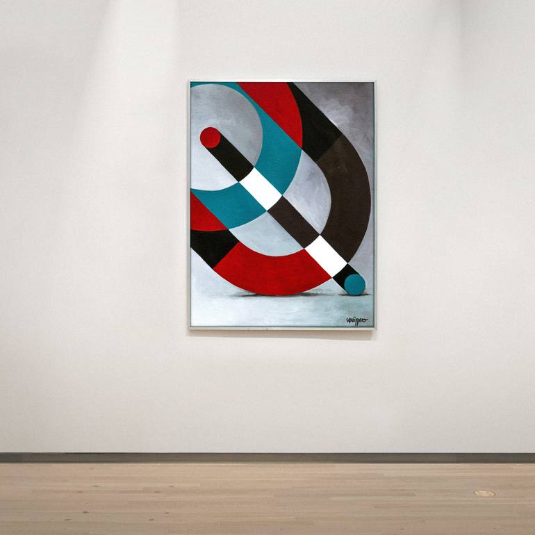 Original Minimalism Geometric Painting by antony squizzato