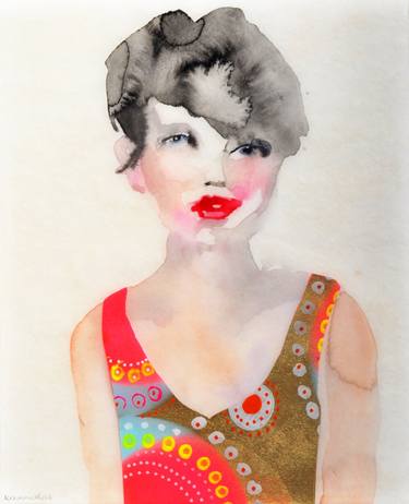Print of Portraiture Fashion Paintings by Lisa Krannichfeld