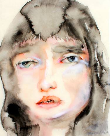 Saatchi Art Artist Lisa Krannichfeld; Painting, “Portrait Study 2.108” #art