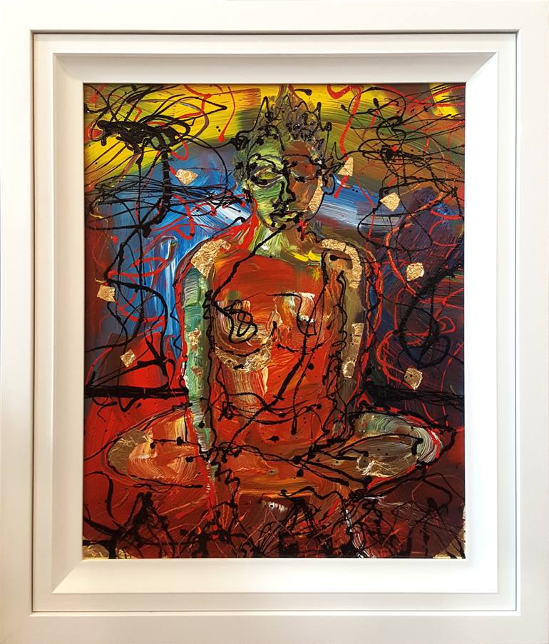 Original Abstract Expressionism Religion Painting by Martin Bush