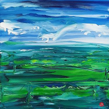 Original Abstract Expressionism Landscape Paintings by Martin Bush