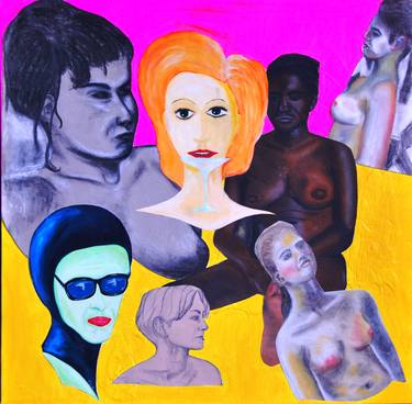 Original Expressionism Women Collage by Antonio Maggi
