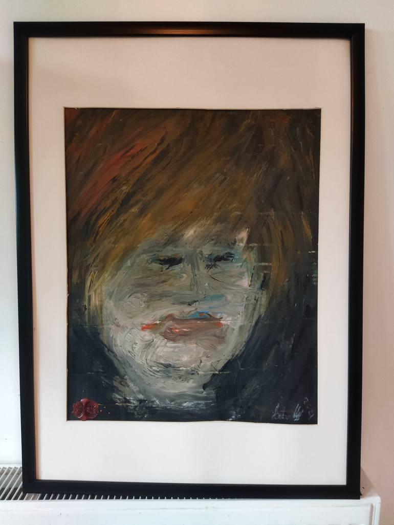 Original Abstract Expressionism Portrait Painting by Antonio Maggi