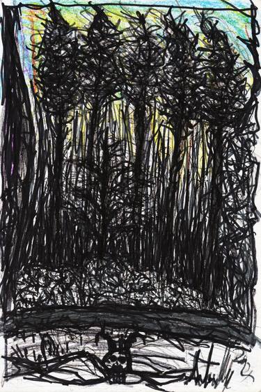 Print of Abstract Expressionism Tree Drawings by Antonio Maggi