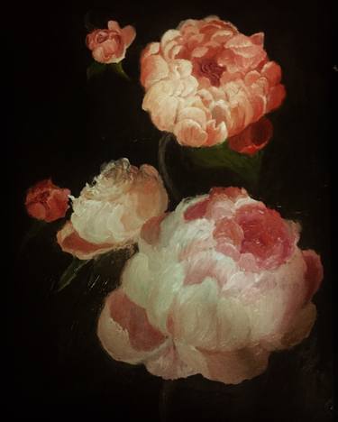 Original Modern Floral Painting by Agnesdale Black