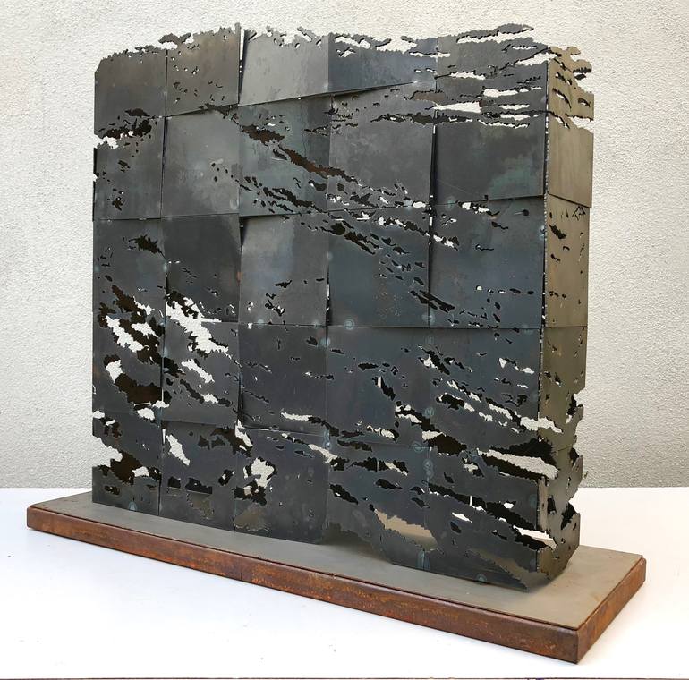 Original Abstract Seascape Sculpture by Bob Takes