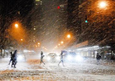 Winter Storm, 6th Avenue, New York City thumb