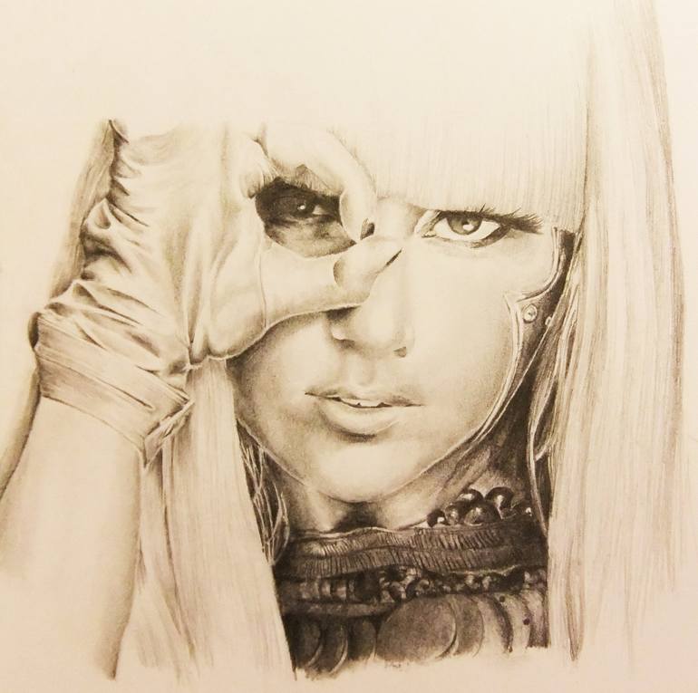 Lady Gaga Drawing by Patrick Ryant | Saatchi Art