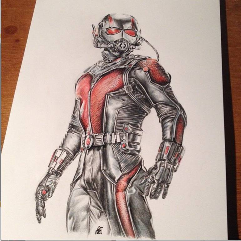Antman Fanart Drawing By Patrick Ryant Saatchi Art.