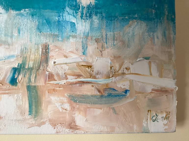 Original Abstract Beach Painting by Casey Temby