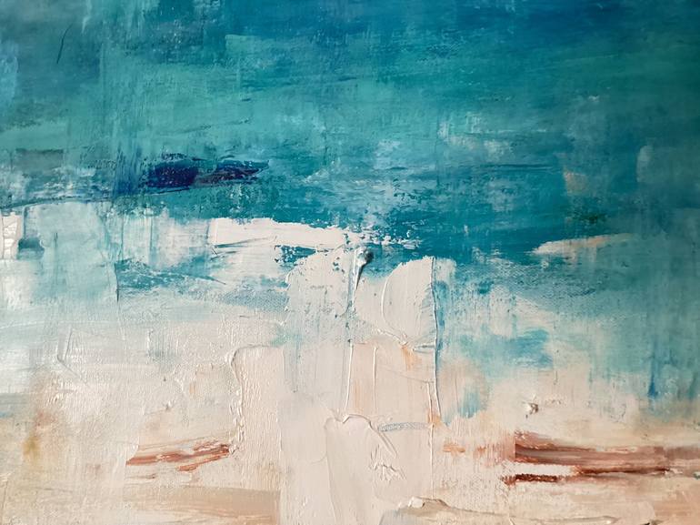 Original Abstract Beach Painting by Casey Temby