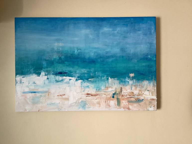 Original Abstract Beach Painting by Casey Temby