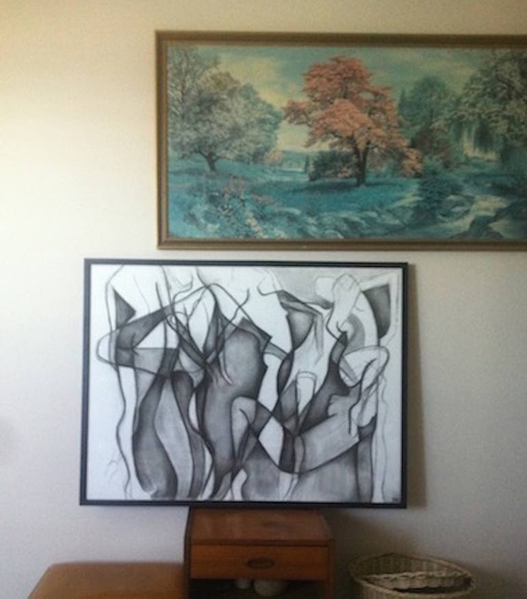 Original Abstract Women Drawing by Casey Temby