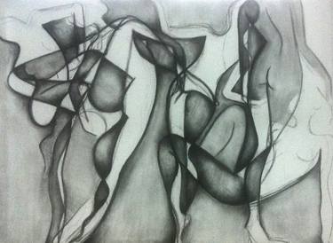 Original Expressionism Body Drawings by Casey Temby