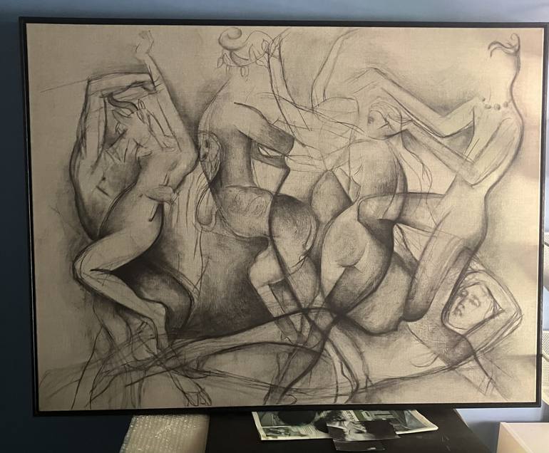Original Figurative Classical mythology Drawing by Casey Temby