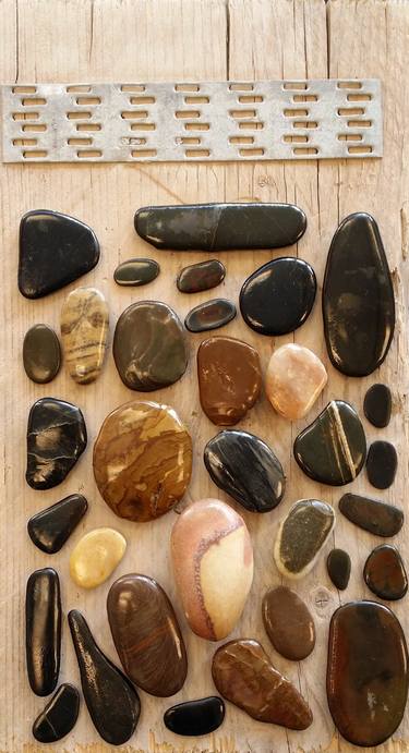 Beach treasures, stones, Portugal thumb