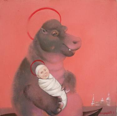 Original Surrealism Religious Paintings by Karina Rungenfelde