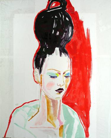 Original Illustration Portrait Paintings by Claudia Wimmer