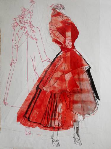 Original Fashion Drawings by Claudia Wimmer